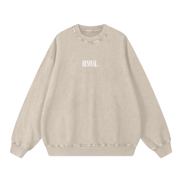 Revival. - Acid Wash Oversize Sweatshirt