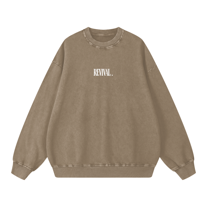 Revival. - Acid Wash Oversize Sweatshirt