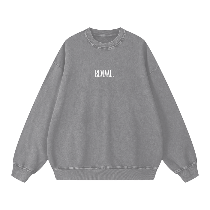 Revival. - Acid Wash Oversize Sweatshirt