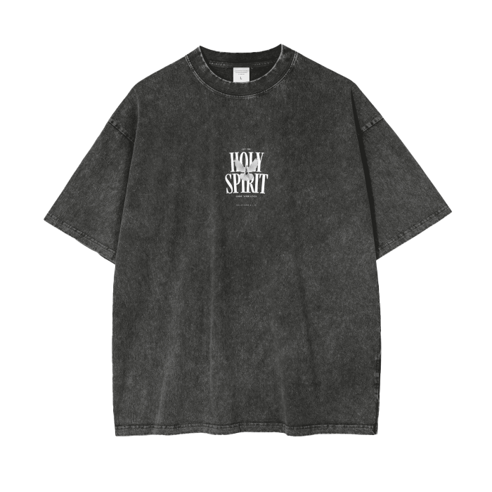 Holy Spirit - Acid Wash Oversized Tee