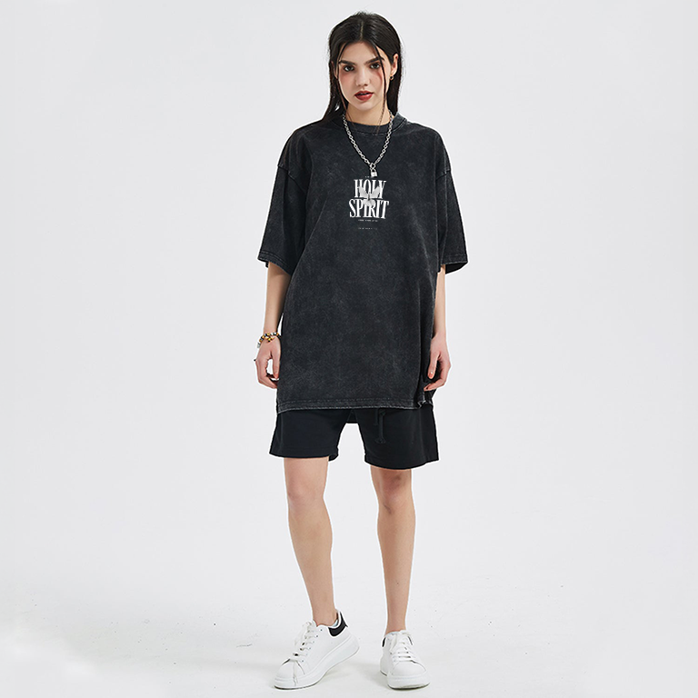 Holy Spirit - Acid Wash Oversized Tee